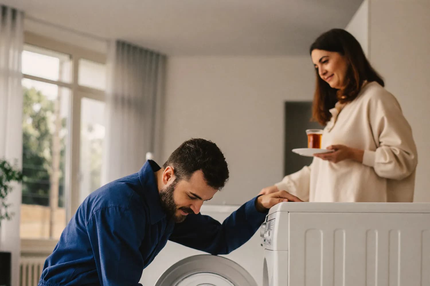 İzmir'de Whirlpool çamaşır makinesi tamiri yapan yetkili teknik servis teknisyeni